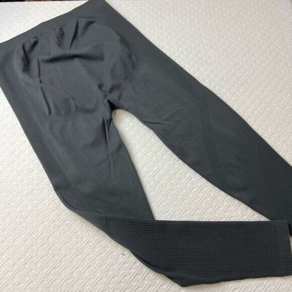 H&M Mama Maternity Pregnancy Leggings Ribbed Support Gray Grey Size Large - Picture 5 of 6